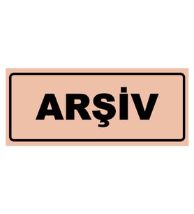 ARŞİV YAZILI YÖNLENDİRME LEVHASI (Bakır)