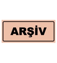 ARŞİV YAZILI YÖNLENDİRME LEVHASI (Bakır)