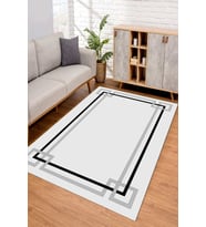 Dijital Kaymaz Taban Yıkanabilir Renkli Salon Halısı Mutfak Halısı Yolluk ND-SD-1128 (Krem)