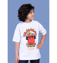 Toontoy Erkek Çocuk  Baskılı Tişört (Beyaz)