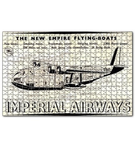 Cakapuzzle Vintage Uçak Reklamı  Puzzle Yapboz MDF (Ahşap) (1000 Parça)