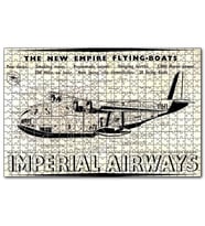 Cakapuzzle Vintage Uçak Reklamı  Puzzle Yapboz MDF (Ahşap) (1000 Parça)