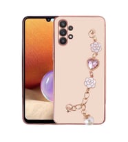 Galaxy A32 4G Kılıf El Tutamaçlı Zore Taka Silikon Kılıf (Pembe)