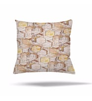 Patchwork Çiçek Desen Etnik Gizli Fermuarlı Yastık Kılıfı Kırlent Kılıfı Koltuk Yastık Kılıfı  (Sarı)