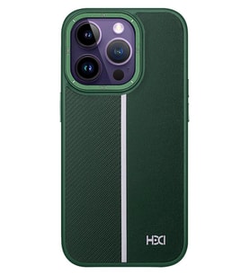 Uyumlu Model Apple iPhone 13 Pro Max Kılıf Line Pu Deri Lizbon Kapak (Koyu Yeşil)
