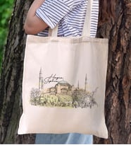 BK Gift İstanbul Tasarımlı Kanvas Bez Çanta, Baskılı Omuz Çantası, Alışveriş Çantası, Plaj Çantası, Arkadaşa Hediye (Model 13)