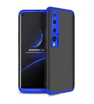 Xiaomi Mi 10 Kılıf Zore 360 Tam Koruma Kamera Korumalı Ays (Siyah-Mavi)