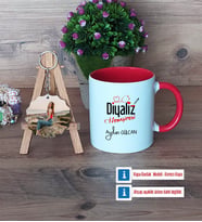 Diyaliz Hemşiresi Kupa Bardak Beyaz ve Fotoğraflı Ahşap Anahtarlık Hediye Tıp Bayramı Hediyesi Hemşireler Günü Hediyesi (Model 2)