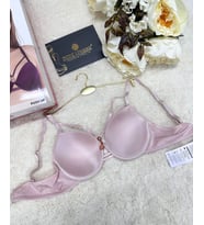 Le Jardin Monica Göğsü Şeritli Mikro Push-up Arkası İp Detaylı Sütyen - 7008 (Pudra)