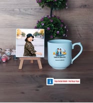 Temizlik Görevlisi Fotoğraflı Dekoratif Taş, Kupa Bardak Beyaz Hediye (Model 5)