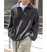 GENIUS Erkek Polar Oversize Sweatshirt Polar Sweatshirt (Füme)