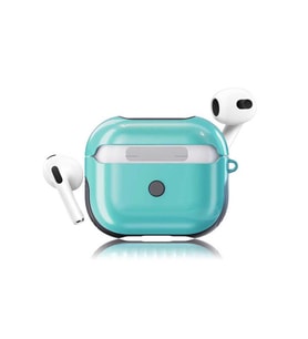 Apple Airpods 3. Nesil Uyumlu Kılıf Shockproof Silikon Renkli Uyumlu Kılıf (Yeşil)