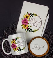 Kişiye Özel Defter Kalem Kupa Ve Bardak Altlığı Hediye Seti 103834 (Model 2)