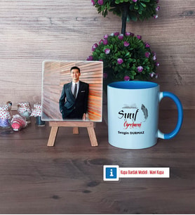 Sınıf Öğretmeni Fotoğraflı Dekoratif Taş, Kupa Bardak Beyaz Hediye (Model 4)