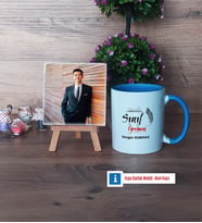 Sınıf Öğretmeni Fotoğraflı Dekoratif Taş, Kupa Bardak Beyaz Hediye (Model 4)