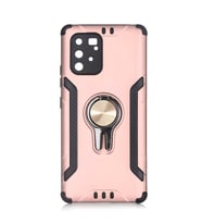 Galaxy A91 (S10 Lite) Kılıf Stand Olma Özellikli Araç Tutuculu Ko ko Kılıf (Rose)