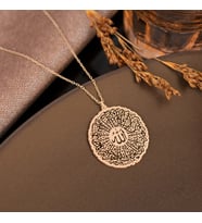 DKMN Gümüş İhlas Suresi Gümüş Kolye Kadın Gümüş Kolye Dualı Kolye (Rose)
