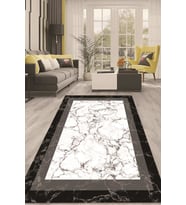 Dijital Kaymaz Taban Yıkanabilir Modern Renkli Salon Halısı Mutfak Halısı Yolluk ND-HT-806 (Gri)