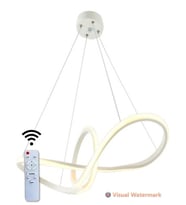 Modern Papyon Model Kumandalı 3 Renk (Beyaz/Sarı/Günışığı) Lüks Led Avize (Beyaz)