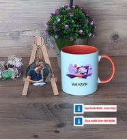 Bilgisayar Mühendisi Kupa Bardak Beyaz ve Fotoğraflı Ahşap Anahtarlık Hediye (Model 13)