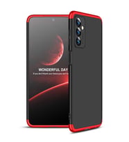 Galaxy M23 Kılıf Zore Ays Full Koruma Kılıf (Siyah-Kırmızı)