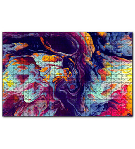 Cakapuzzle Çiçek Deseni Kamp Ateşi Görseli  Puzzle Yapboz MDF (Ahşap) (255 Parça)