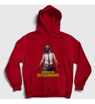 Presmono Unisex Gri Cover Pubg Kapüşonlu Sweatshirt 30352tt (Kırmızı)