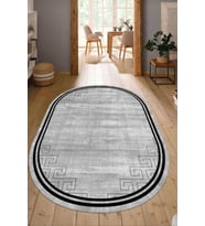 Dijital Baskılı Kaymaz Taban Yıkanabilir Oval Salon Halısı Mutfak Halısı Yolluk NDO-HT-1376 (Çok Renkli)