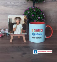 Rehber Öğretmen Fotoğraflı Dekoratif Taş, Kupa Bardak Beyaz Hediye (Model 13)