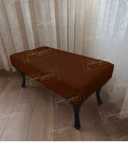 Ayak Ucu Kapı Önü Antre Düz Bench Puf Orta Sehpa Siyah Ayak (110*45) (Kahverengi)