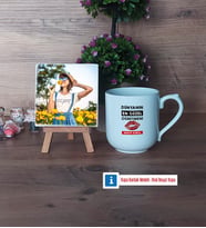 Kadın Öğretmene Hediye Fotoğraflı Dekoratif Taş, Kupa Bardak Beyaz Hediye (Model 5)