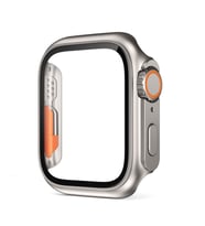 Apple Watch 7/8/9 41mm Watch Ultra Görünümlü Kasa Dönüştürücü Ekran Koruyucu 25 (Gold)