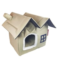 XPERMATE Pet Villa Kedi Evi Kedi Villası Kedi Kulübesi Kedi Evleri (Bej)