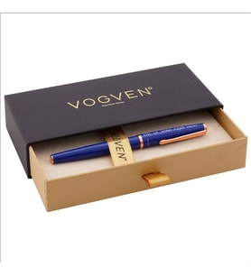 Vogven Marka İsme Özel Elit Roller Kalem - Beyaz (Lacivert)