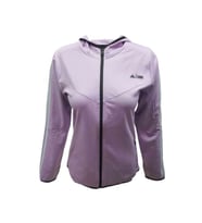 Adidas A0778 Kadın Dalgıç Kolu Şeritli Tam Fermuarlı Sweatshirt (Mor)