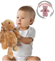 AYICIK HEDİYELİ !  Uyku Arkadaşım Uzun Kulak Bunny Peluş Tavşan 65 cm (Kahverengi)