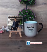 Anestezi Teknikeri Fotoğraflı Dekoratif Taş, Kupa Bardak Beyaz Hediye (Model 10)