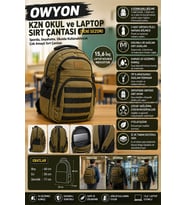 OWYON KZN KANVAS OKUL SIRT ÇANTASI (YENİ SEZON) (Bej)