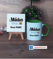 Maden Mühendisi Dekoratif Taş, Kupa Bardak Kırmızı Hediye (Model 13)