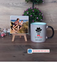 En Cool Baba Fotoğraflı Dekoratif Taş, Kupa Bardak Beyaz Hediye Babaya Hediye (Model 9)