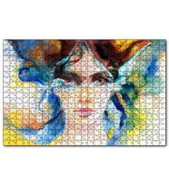 Cakapuzzle Modern Sanat Göz Bebegindeki Kuşlar  Puzzle Yapboz MDF (Ahşap) (500 Parça)