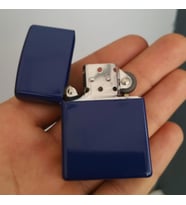 Benzinli Renkli Metal Çakmak (Lacivert)