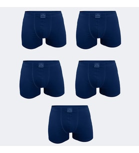 Malabadi 5 Li Ekonomik Paket Erkek Pamuklu Boxer 5M074 (Lacivert)