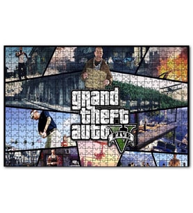 Cakapuzzle GTA 5 Aktiviteler Kompozisyon  Puzzle Yapboz MDF (Ahşap) (500 Parça)