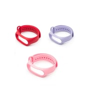 Xiaomi Mi Band 3-4 Silikon Kordon 3'lü Set Kırmızı Turuncu Sarı