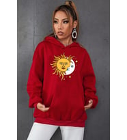 Unisex Larks' Tongues in Aspic Baskılı Sweatshirt (A.Kırmızı)