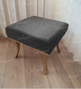 Ayak Ucu Kapı Önü Antre Düz Bench Puf Gold Ayak (Antrasit)