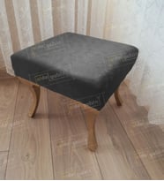 Ayak Ucu Kapı Önü Antre Düz Bench Puf Gold Ayak (Antrasit)