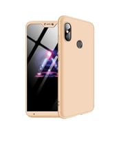 Xiaomi Mi A2 Lite 360 Derece Tam Koruma Ays Kılıf (Gold)