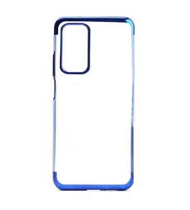 Huawei P Smart 2021 Kılıf Zore Dört Köşeli Lazer Silikon Kılıf (Mavi)